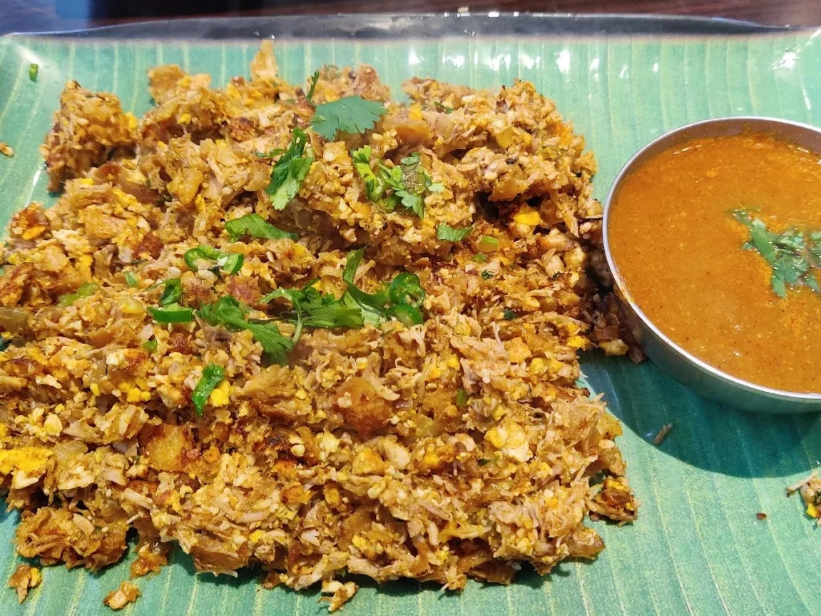 Veg Kothu Paratha - Chopped paratha with vegetables at Krishna's Dosa Palace Surrey